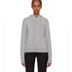 Theory Heather Gray Cotton Hoodie- Medium